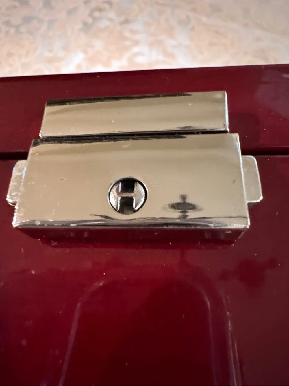 Double Layer Glass-Top Mahogany Cufflink and Ring Felt Bottom Jewelry Box